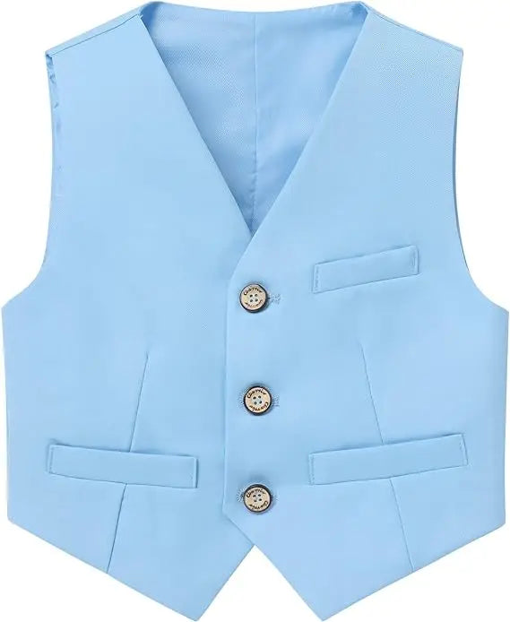Costume de Cérémonie de Printemps Bleu Ciel pour Enfants et Adolescents (100-170 cm) – Tenue de Photographie pour Garçons, Anniversaire, Mariage