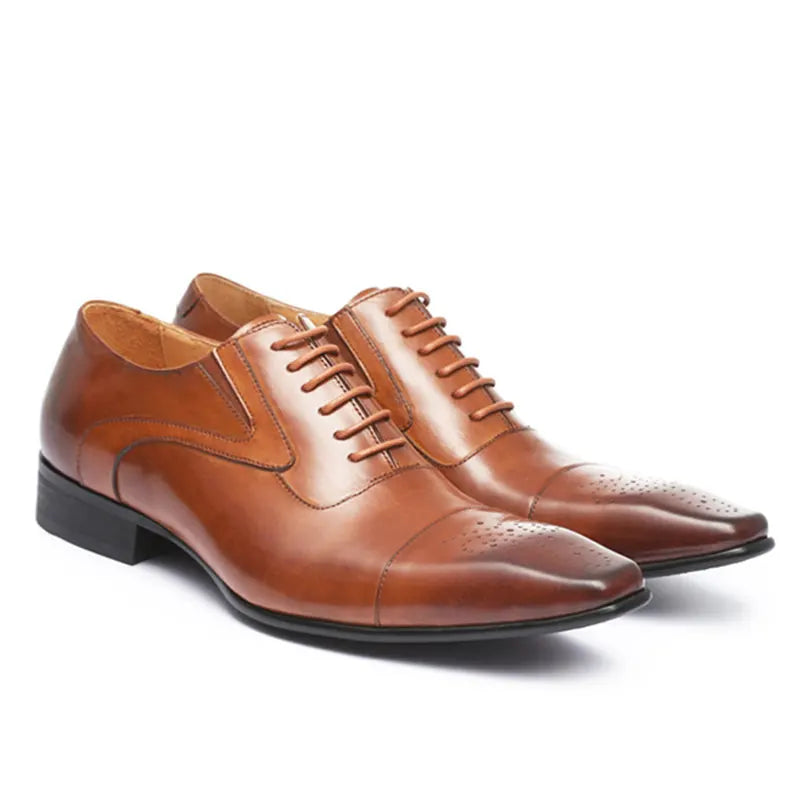 2022 nouveaux hommes robe chaussures faites à la main en cuir PU mâle Oxford italien classique Vintage à lacets hommes richelieu chaussures Oxford taille 38-48