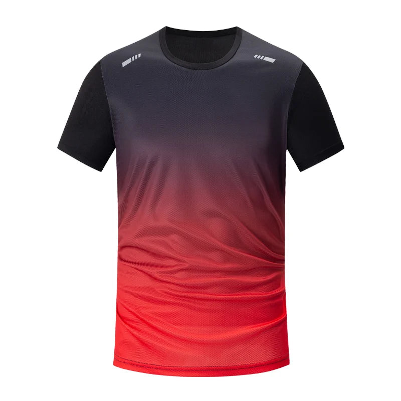 1/2/4/6 pièces hommes Style sportif saisonnier dégradé séchage rapide multicolore haut à manches courtes décontracté course noir ensemble Short et haut