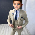 Ensemble de costume formel à revers, 3 pièces pour enfants, tenue de performance, Costumes d'hôte, beaux et élégants pour garçons, costumes Slim Fit, smoking de fête