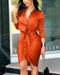 Femmes Sexy col en V profond Mini robes dames à manches longues fête Club robe moulante