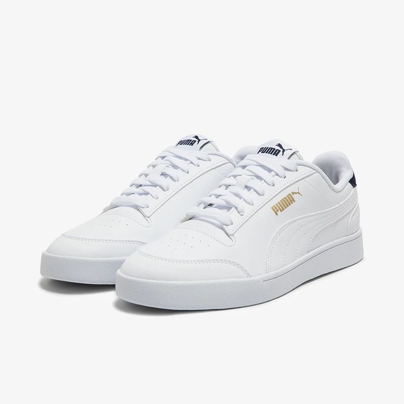 Puma véritable Shuffle unisexe mode bas en cuir espadrilles décontractées 309668-01