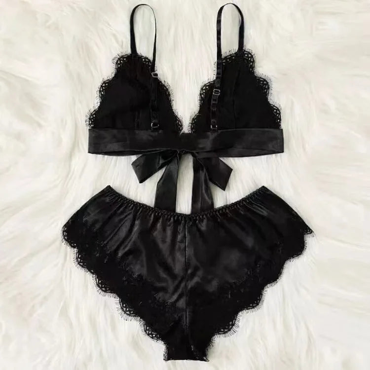 Pyjama Sexy pour femmes, chemises de nuit, Lingerie, short, 4 pièces, Camisole en dentelle, ensemble pyjama, Robe de maison, vêtements de loisirs