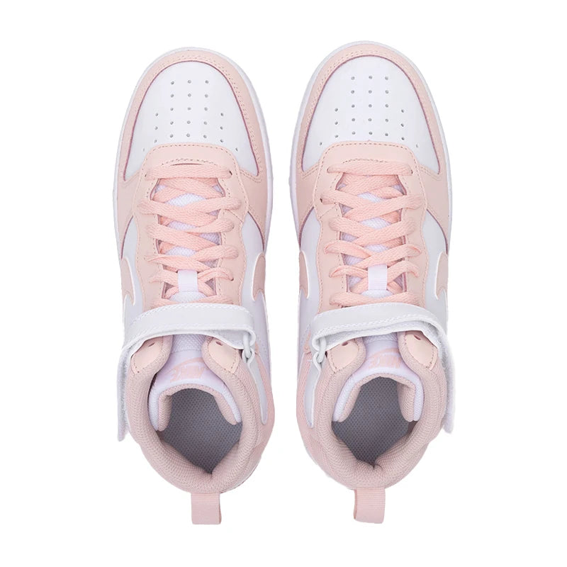 Chaussures Nike pour femmes, chaussures pour grands enfants, baskets Court Borough, chaussures décontractées à la mode, baskets mi-hautes à velcro Cd7782-122