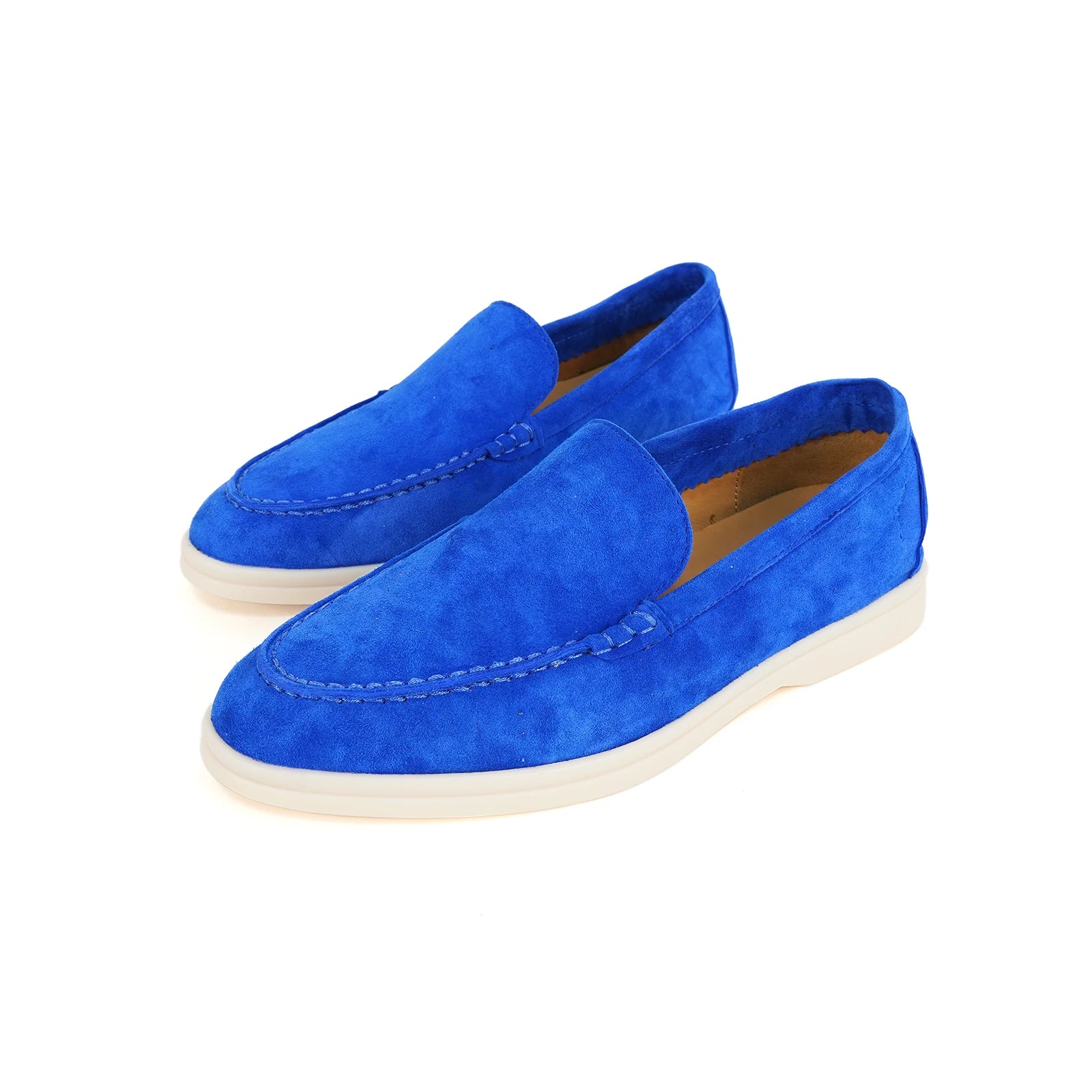 Chaussures plates de luxe en cuir pour femmes, mocassins de créateur, chaussures de marche confortables pour femmes, chaussures décontractées d'été, décontractées 44