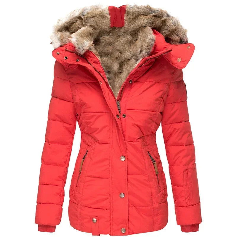 Parka rembourrée en coton pour femme, veste d'hiver longue et chaude, à capuche, épaisse, Slim Fit, vêtements d'extérieur, manteau court, 2026