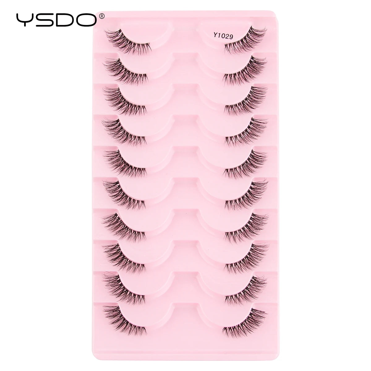 YSDO-Demi cils de chat doux, bande claire naturelle, faux cils, contaminants naturels, py, faux cils de vison 3D, outils de maquillage, 5/10 paires