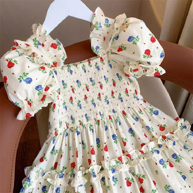 Robes pour filles, nouveaux styles d'été, vêtements pour enfants, vêtements d'été, robes d'été à la mode pour filles, jupes fleuries