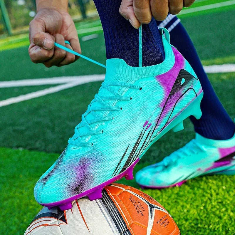Nouvelles chaussures de Football pour hommes TF/FG vente chaude bottes de Football pour enfants en plein air anti-dérapant baskets d'entraînement chaussures de Football pour garçons