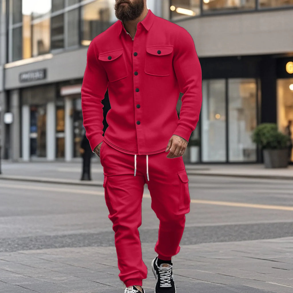 Ensemble de veste à revers de chasse tactique en polaire pour hommes, lourd américain, ample et chaud, ensemble deux pièces