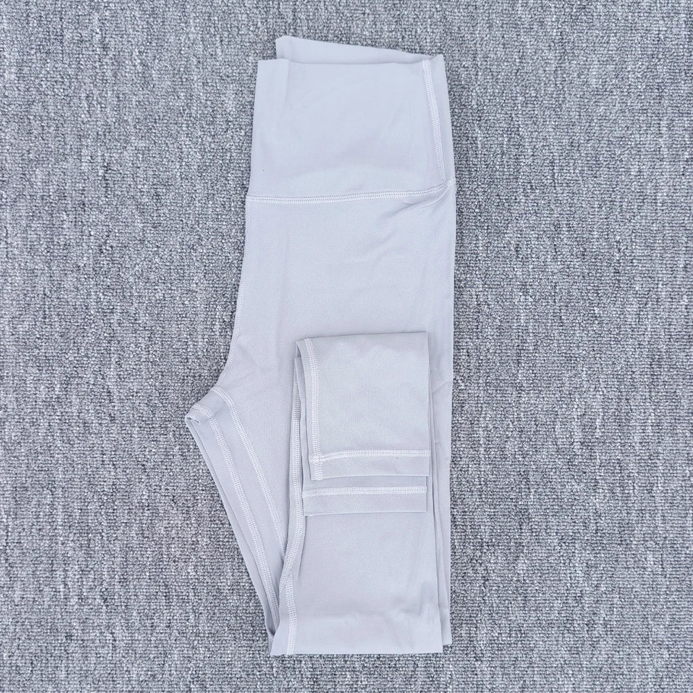 Legging de Yoga taille haute pour femmes, couleur unie, grande taille, pantalon de Sport, entraînement complet, jogging25, poche interne athlétique douce, 2.0