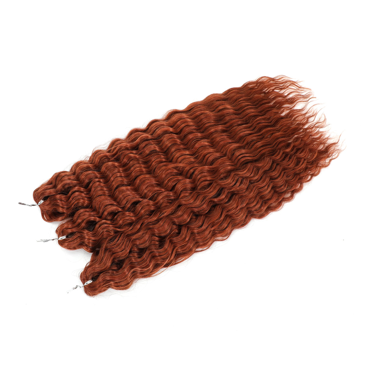 3 Pièces Tresses au Crochet Ombré Brun 300g 24' Ariel Deep Water Wave Blond Blanc Ombré Gris Paquets de Cheveux Synthétiques Haute Température