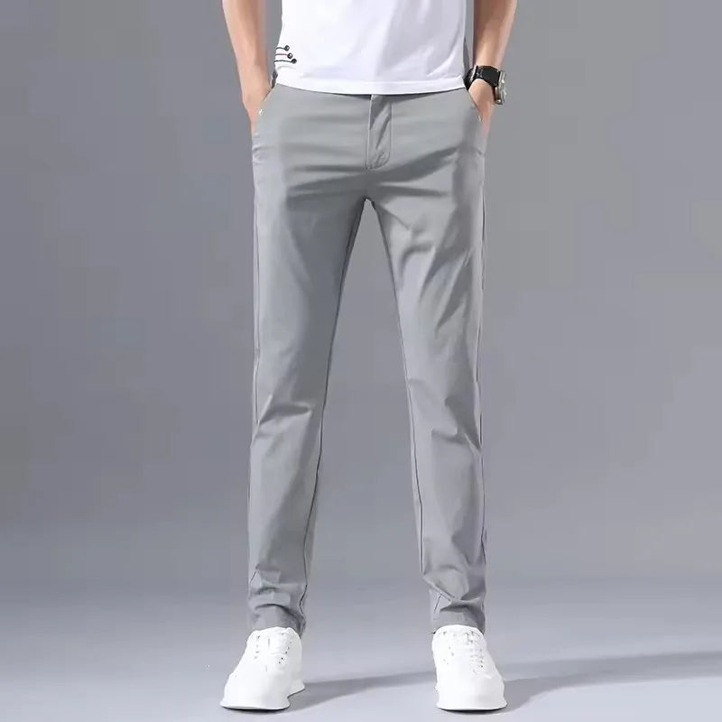 2025 printemps automne mince mince hommes pantalons décontractés classique affaires coton Stretch Golf pantalon mode coréenne mâle vêtements pantalons