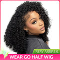 ISEE Hair – demi-perruque 3 en 1, cheveux naturels crépus bouclés, bandeau amélioré, sans colle, avec cordon de serrage, Clip sans couture, rabattable
