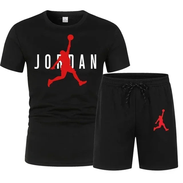 Été populaire hommes T-shirt + short costume hommes sport costume impression décontracté mode à manches courtes T-shirt ensemble hommes Joggers costume ensemble
