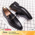 Chaussures provoqué rétro en cuir véritable pour hommes, crocodile, pantoufles de fête de mariage, mode italienne, grande taille, Mars