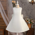 Robe de soirée de baptême pour filles, tenue de princesse élégante avec nœud, pour demoiselles d'honneur, de mariage, de Gala, d'anniversaire, de remise de diplôme
