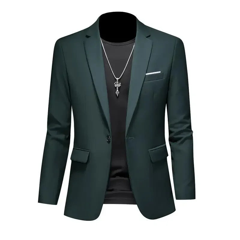Boutique de mode couleur unie haut de gamme marque décontracté affaires hommes Blazer marié robe de mariée Blazers pour hommes costume hauts Jacke manteau