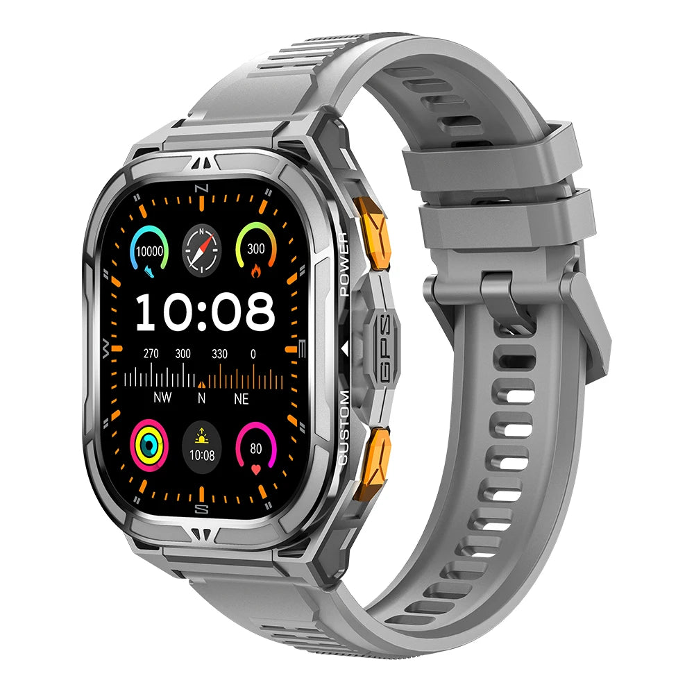 Montre connectée AMOLED de luxe, GPS réel, étanche 5ATM, tracker de fitness, montre intelligente, moniteur de santé sportive, montres pour homme iOS Android