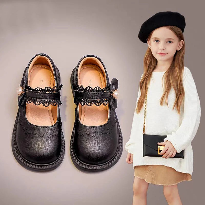 Petites chaussures en cuir pour filles, taille 23-36, chaussures simples en cuir à fond souple pour enfants, Beige, mode polyvalente, chaussures pour bébés pour enfants