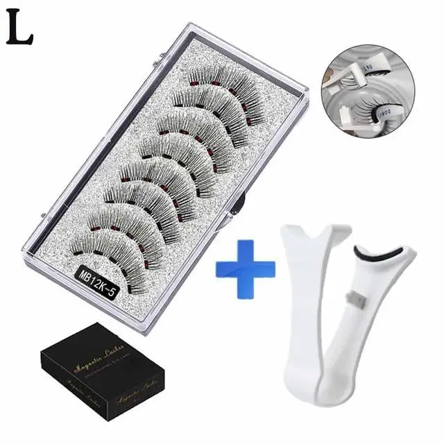 Cils magnétiques naturels 3D, avec 5 cils magnétiques, boîte d'expédition, faux cadeau fait à la main, Support réutilisable, goutte Magne T6N2