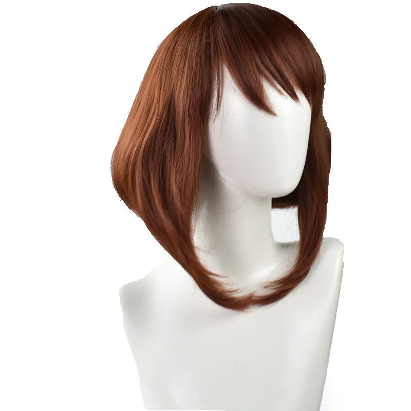 OCHACO URARAKA Cosplay cheveux courts fête habiller chapeaux moelleux perruque Anime mon héros académique rôle modélisation perruque couverture