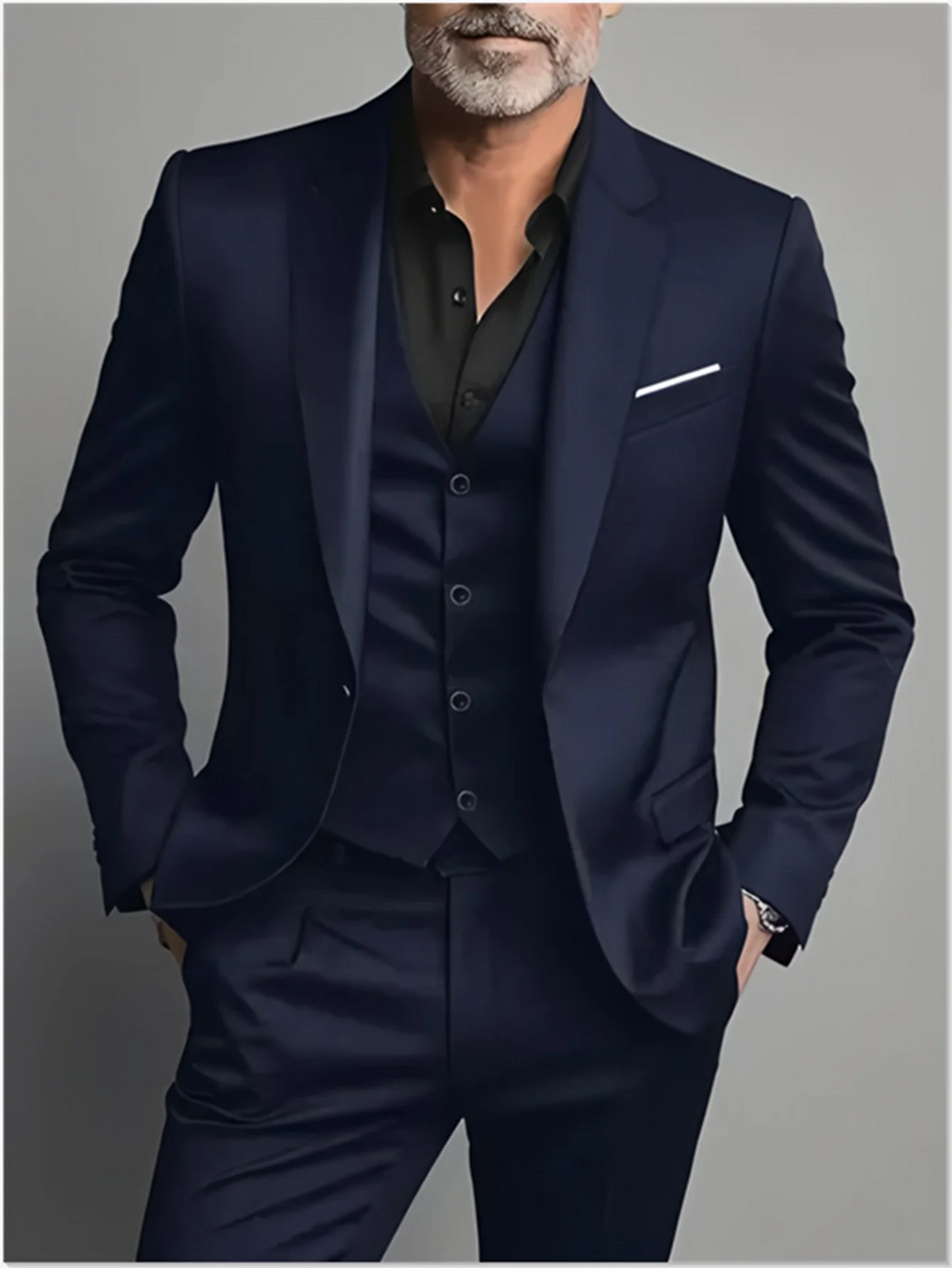 Ensembles de costumes élégants pour hommes - Ensemble de smoking coupe cintrée pour mariages et occasions formelles, costume noir