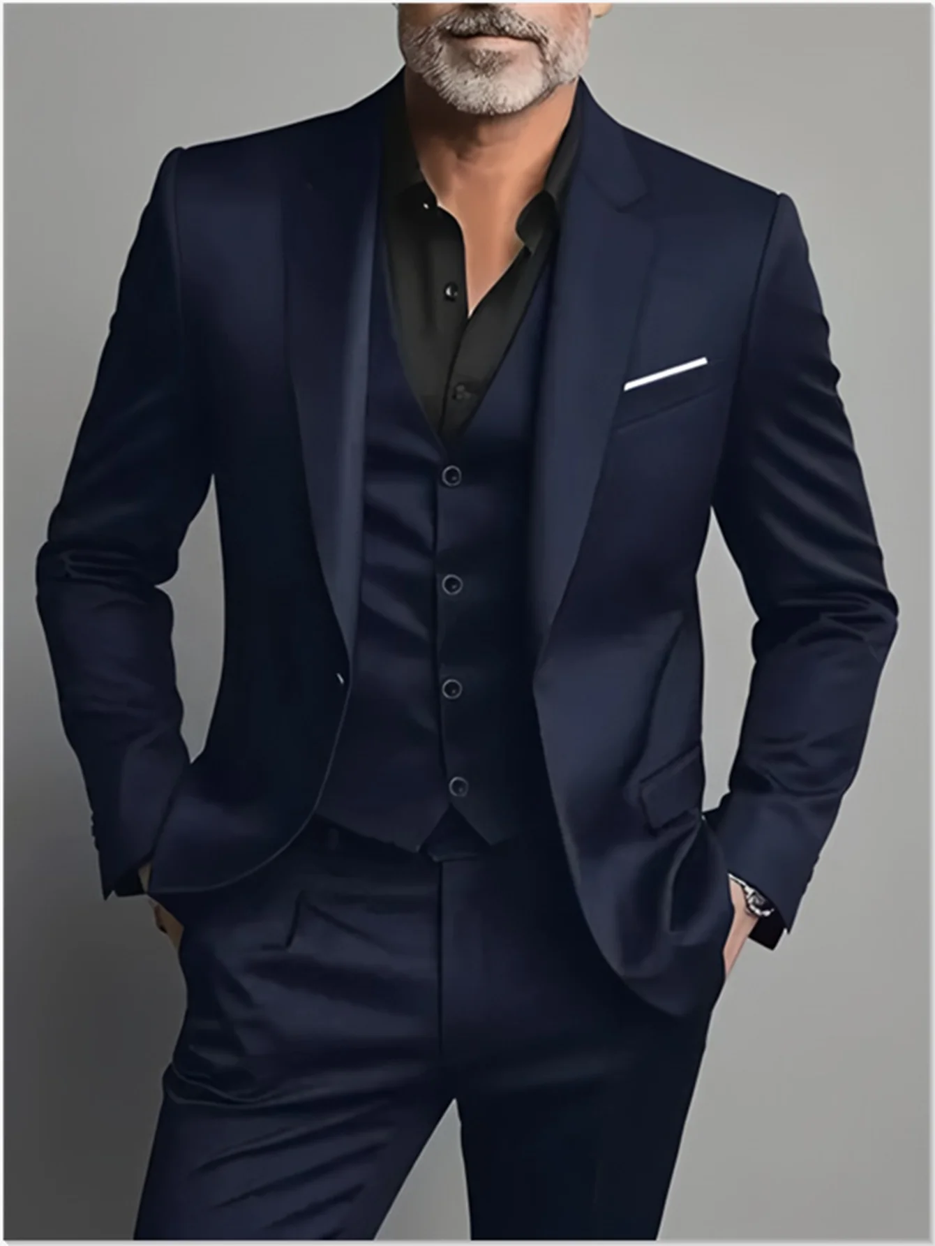 Ensembles de costumes élégants pour hommes - Ensemble de smoking coupe cintrée pour mariages et occasions formelles, costume noir