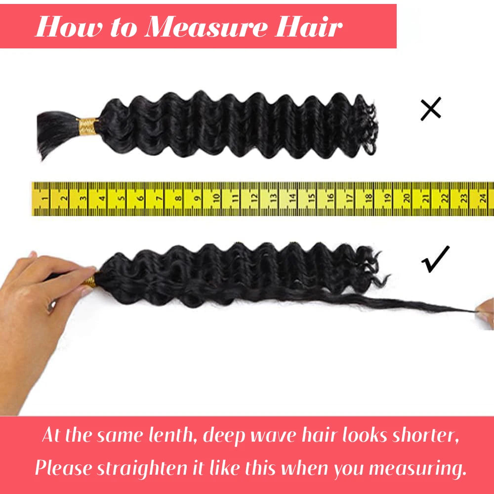 Tressage humain cheveux vague profonde en vrac cheveux humains 100g sans trame cheveux humains paquets Micro humain tressage cheveux pour Boho tresses