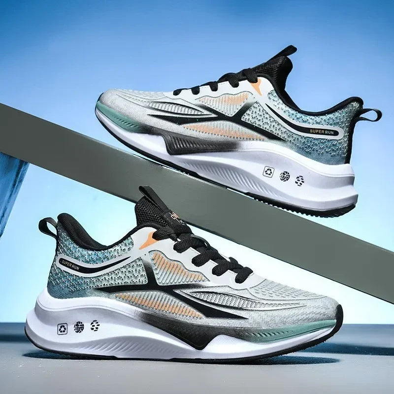 Chaussures de sport décontractées pour hommes, chaussures de tennis respirantes, chaussures de course en maille, baskets non ald à semelle souple, tendance de la mode en plein air, printemps