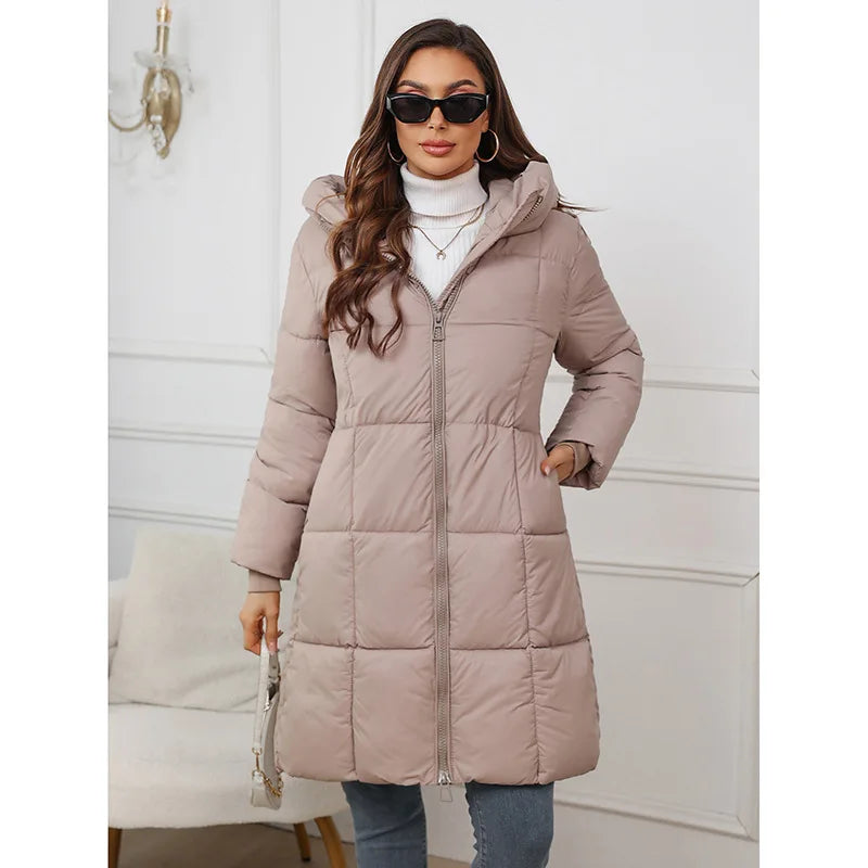 Femmes Long manteau 2024 nouveau automne hiver Parkas Femme épais vers le bas coton manteau Femme décontracté court chaud épais vêtements d'extérieur haut pour femme