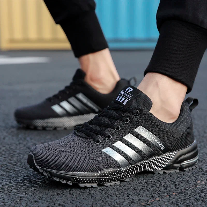 Baskets d'extérieur respirantes pour hommes, chaussures de sport légères, chaussures de course confortables, marche et entraînement, été