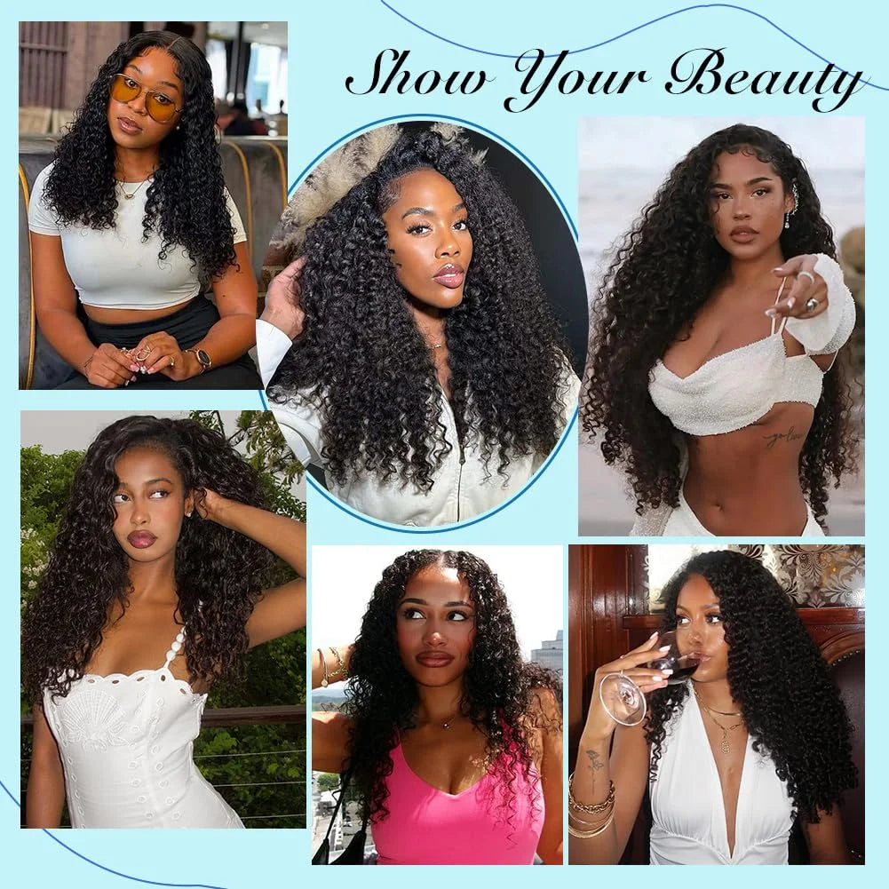 Extensions de Cheveux Humains Bruts Vierges Birmans et Vietnamiens Bouclés 10A, Lots de Cheveux Bouclés en Spirale 3C4A, 1/3/4 Pièces