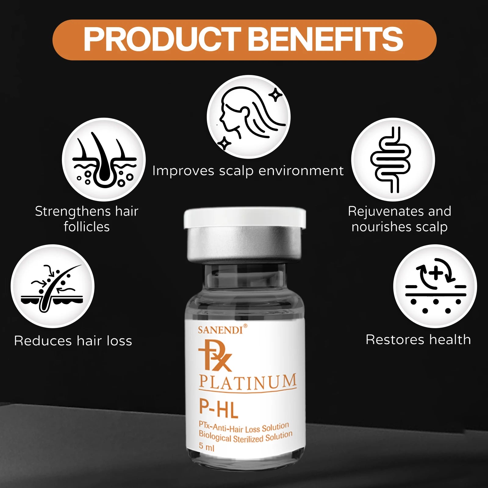 Sanendi coréen sérum de croissance des cheveux P-HL Ptx Peptide Essence Dr.Pen Booster Solution Anti-perte de cheveux réparation hydratant pour la peau
