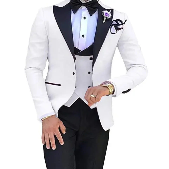 2024 hommes 3 pièces costumes pour hommes sur mesure marié garçons d'honneur Tuxedos mariage hommes costume Terno Masculino (veste + pantalon + gilet)