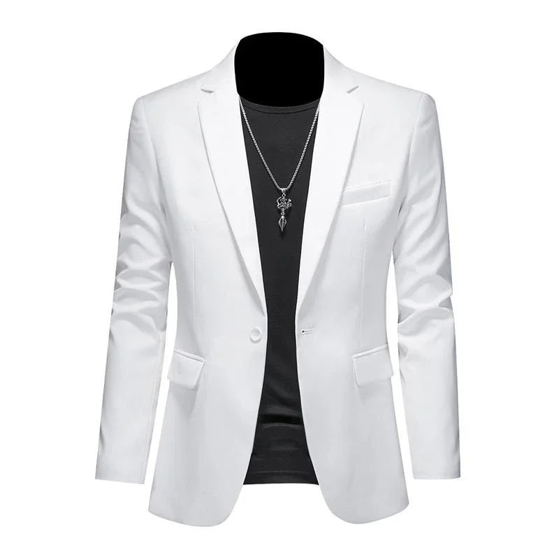 Boutique de mode couleur unie haut de gamme marque décontracté affaires hommes Blazer marié robe de mariée Blazers pour hommes costume hauts Jacke manteau