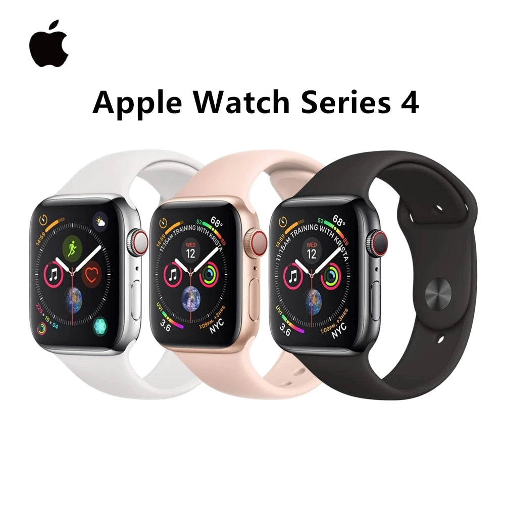 100% Original Apple Watch série 4 Smartwatch 40MM/44MM GPS en aluminium avec bracelet de Sport