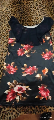 Robe femmes été 2023 Sexy impression florale épissage imprimé mince Mini O cou robes décontractées ZCQZ9