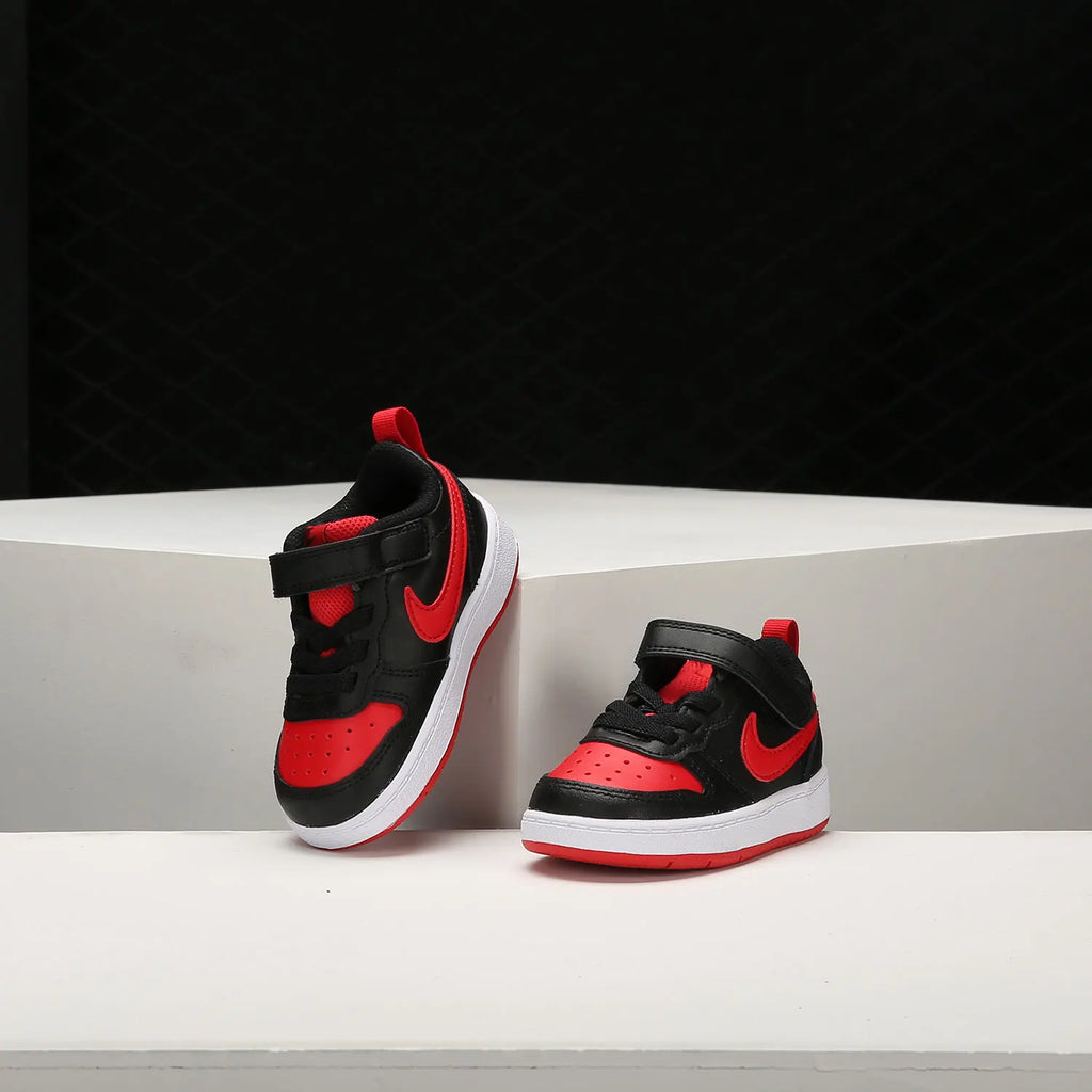 Nike véritable chaussures de sport décontractées en Velcro pour enfants, absorbant les chocs, résistantes à l'usure, confortables et respirantes BQ5453-007