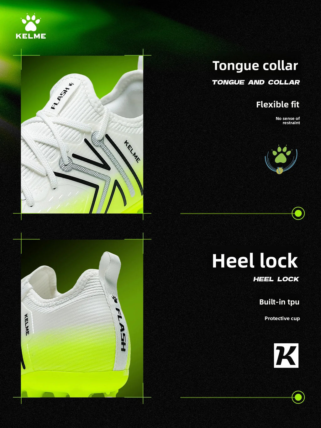 Chaussures de football Kelme pour hommes, crampons courts pour terrain synthétique, chaussures de match professionnelles, antidérapantes, chaussures d'entraînement pour terrain synthétique