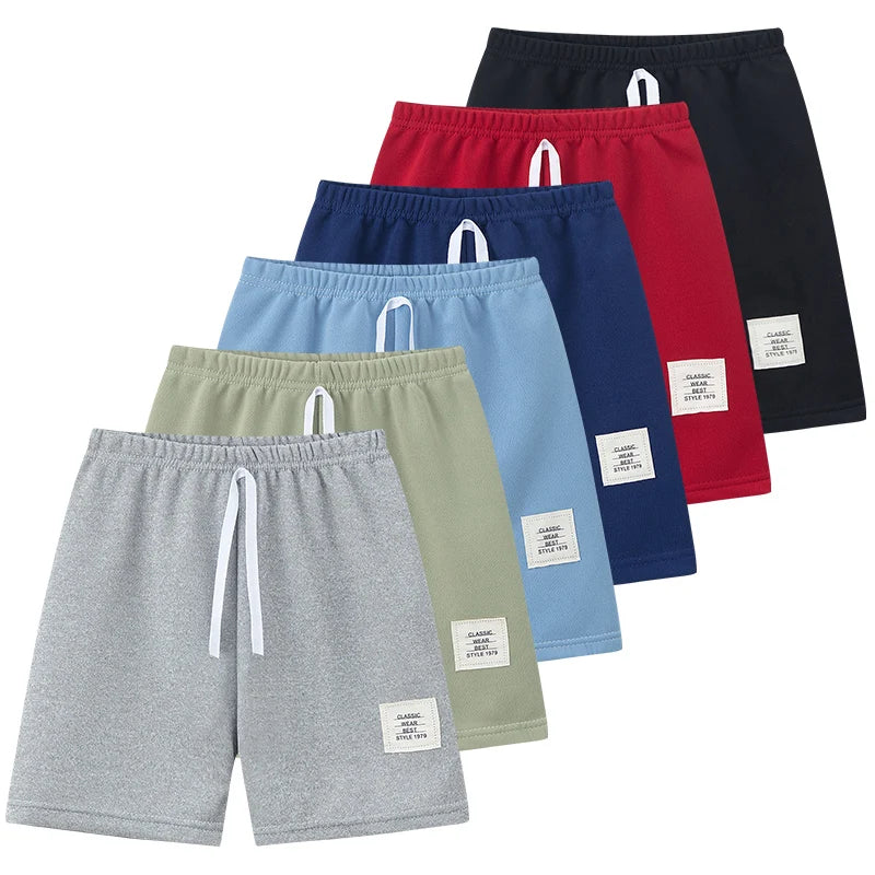 Short à Bretelles Solides pour Enfant Garçon et Fille, Pantalon Joker Confortable à Taille artificiel astique, Mode Décontractée, 1/3/6 Pièces