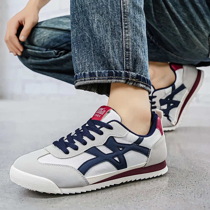 Chaussures décontractées pour hommes, baskets tendance à lacets, légères, confortables, respirantes, pour la marche quotidienne