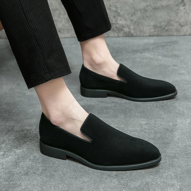 Chaussures provoqué en cuir suédé pour hommes, mocassins marron, marque de créateur italien, bureau d'affaires, boîte de nuit, fête, livraison directe, Dhp8Q, printemps
