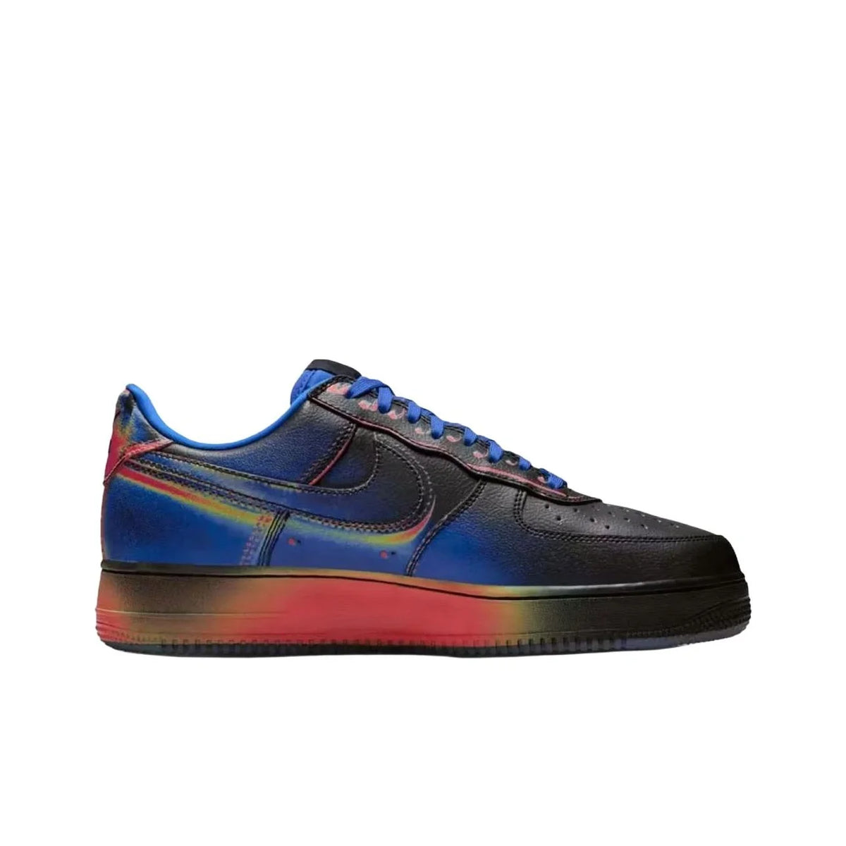 Nike Air Force 1 Chaussures de skateboard basses pour hommes Noir Bleu
