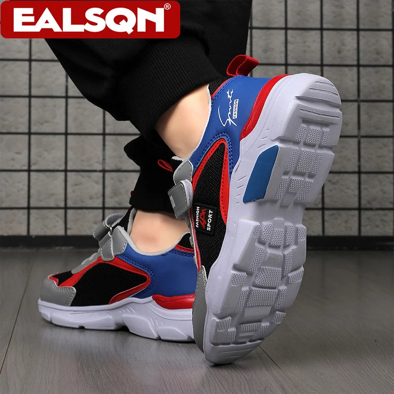 Chaussures de sport pour enfants pour garçons, chaussures de sport décontractées respirantes en maille à la mode baskets de course légères pour étudiants