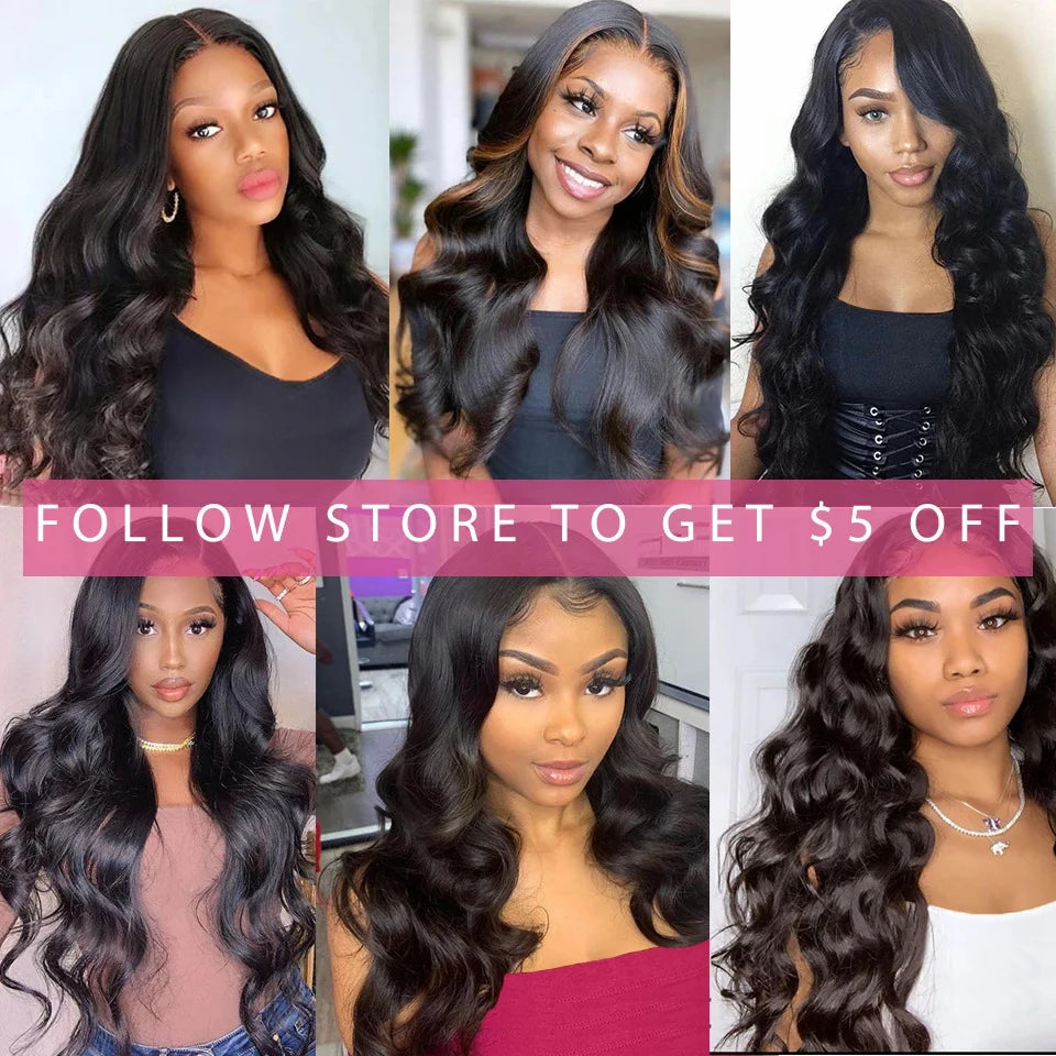 Beaufox corps vague paquets cheveux brésiliens armure paquets 1/3/4 pièces paquets de cheveux humains naturel/noir de jais 8-30 "Remy Extensions de cheveux