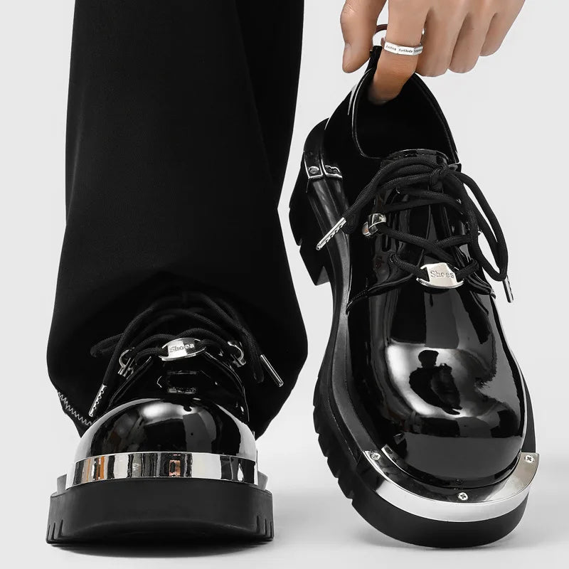 Chaussures pour hommes de haute qualité Style britannique rétro Derby chaussures pour hommes plate-forme haut de gamme chaussures pour hommes décontractées chaussure en cuir de créateur de luxe