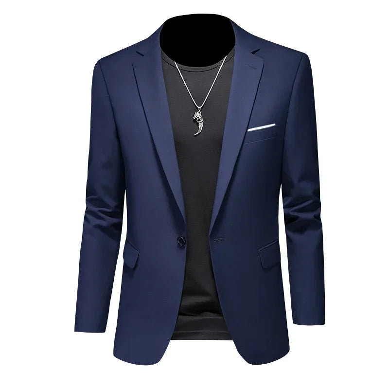 Boutique de mode couleur unie haut de gamme marque décontracté affaires hommes Blazer marié robe de mariée Blazers pour hommes costume hauts Jacke manteau