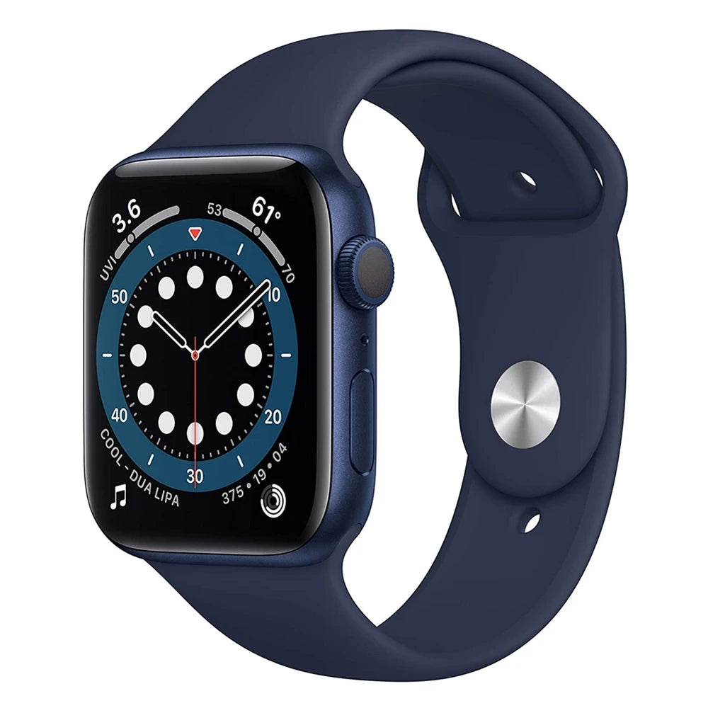Apple Watch Series 6 40 mm / 44 mm Boîtier en aluminium Apple Watch S6 avec bracelet de sport iOS SmartWatch (renouvelé)