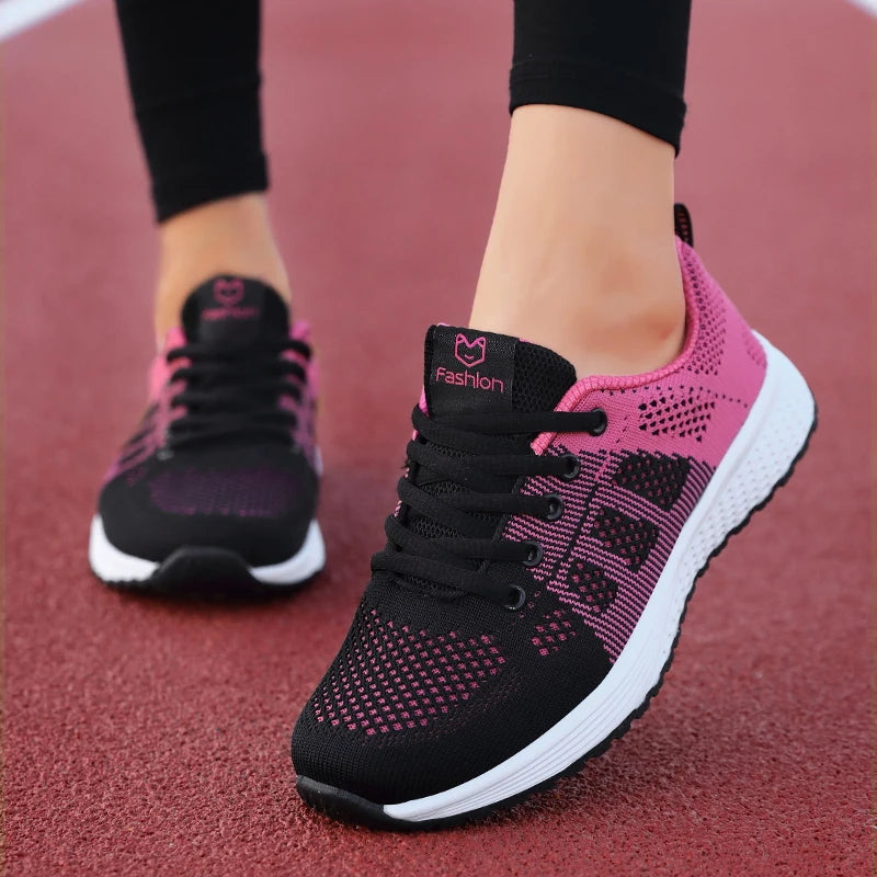 Femmes chaussures de Sport mode plate-forme baskets dames printemps été chaussures plates chaussures de course pour femmes chaussures décontractées maille Jogging Tennis